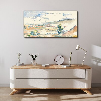Tablou canvas Peisaj montan in nuante pastelate