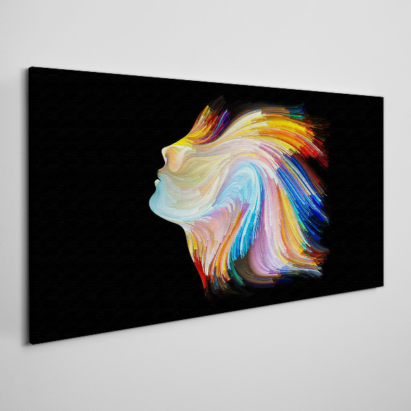 Tablou canvas Siluetă colorată în mișcare