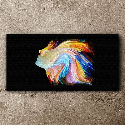 Tablou canvas Siluetă colorată în mișcare
