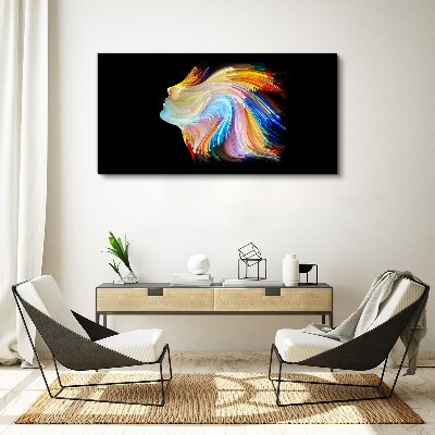 Tablou canvas Siluetă colorată în mișcare