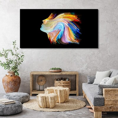 Tablou canvas Siluetă colorată în mișcare