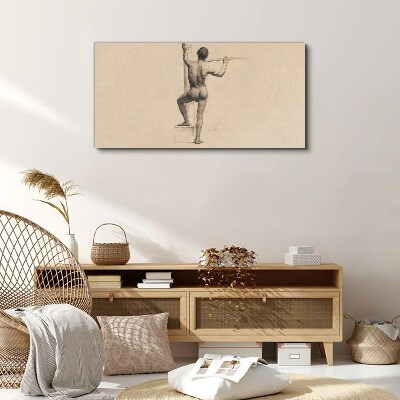 Tablou canvas Figura unui bărbat cu o suliță