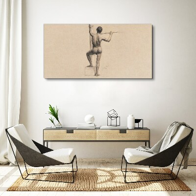 Tablou canvas Figura unui bărbat cu o suliță