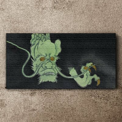 Tablou canvas Dragon în întuneric