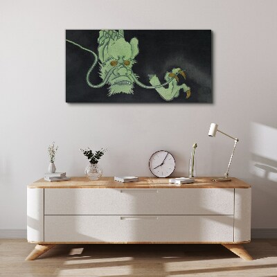 Tablou canvas Dragon în întuneric