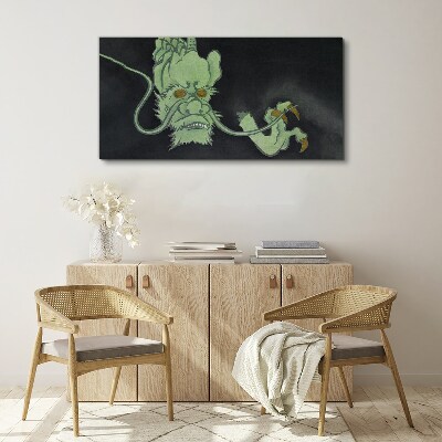 Tablou canvas Dragon în întuneric