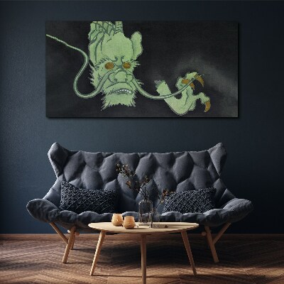 Tablou canvas Dragon în întuneric