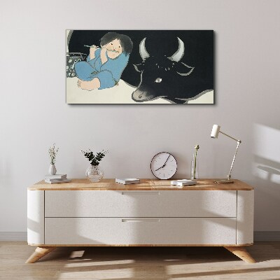 Tablou canvas Copilăria cu vite