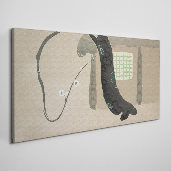 Tablou canvas Ramura verde in stil minimalist