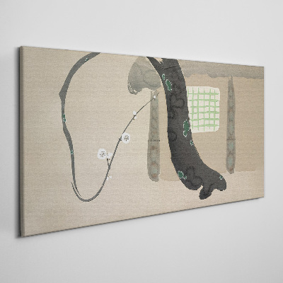 Tablou canvas Ramura verde in stil minimalist