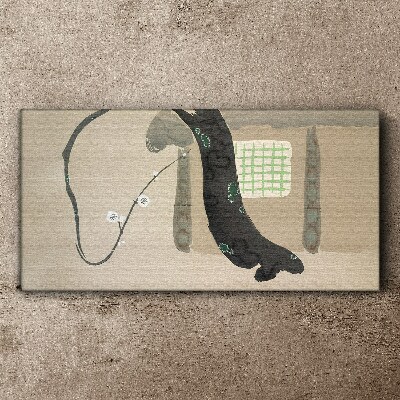 Tablou canvas Ramura verde in stil minimalist