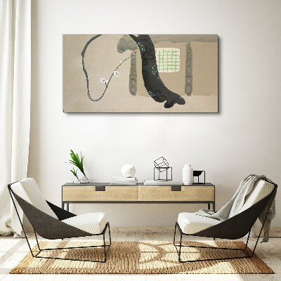 Tablou canvas Ramura verde in stil minimalist