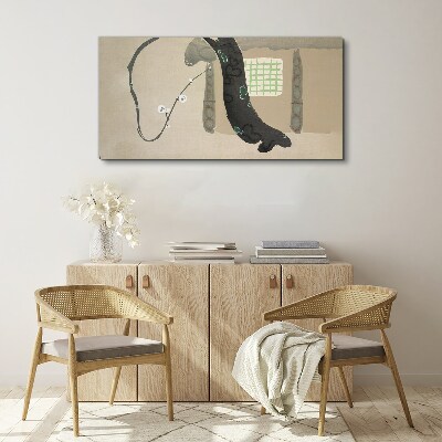 Tablou canvas Ramura verde in stil minimalist