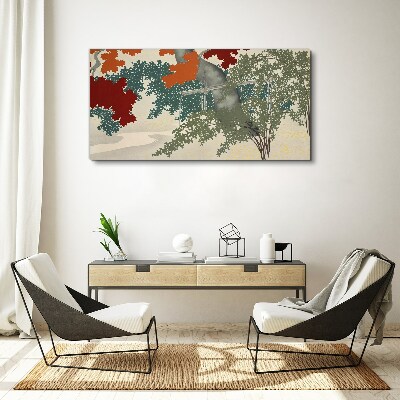Tablou canvas Frunze de toamnă în peisaj