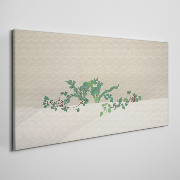 Tablou canvas Plante delicate pe un fundal neutru