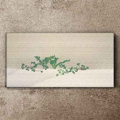 Tablou canvas Plante delicate pe un fundal neutru
