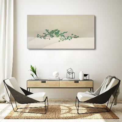 Tablou canvas Plante delicate pe un fundal neutru