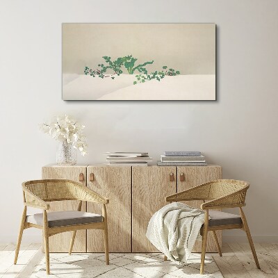 Tablou canvas Plante delicate pe un fundal neutru