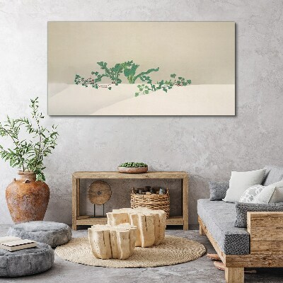 Tablou canvas Plante delicate pe un fundal neutru