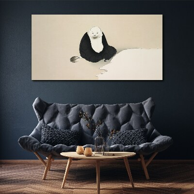 Tablou canvas Un moment de liniște într-un spațiu monocromatic