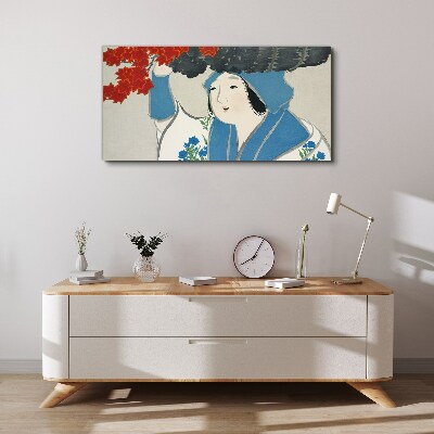 Tablou canvas Bucurie printre frunzele de toamnă