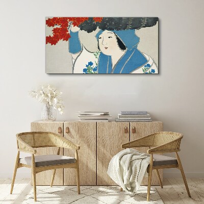 Tablou canvas Bucurie printre frunzele de toamnă
