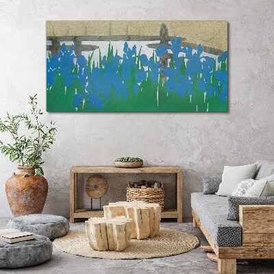 Tablou canvas Flori în nuanțe de albastru