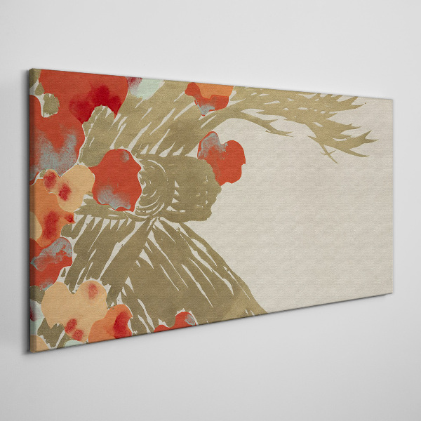 Tablou canvas Motiv floral in nuante calde