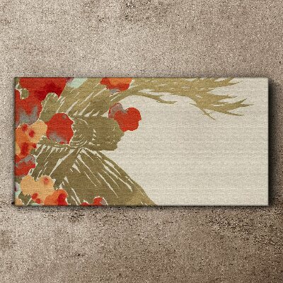 Tablou canvas Motiv floral in nuante calde