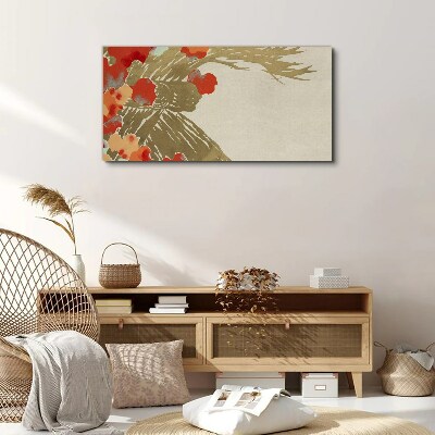 Tablou canvas Motiv floral in nuante calde