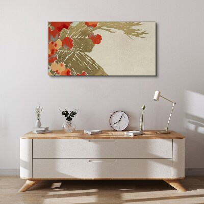 Tablou canvas Motiv floral in nuante calde