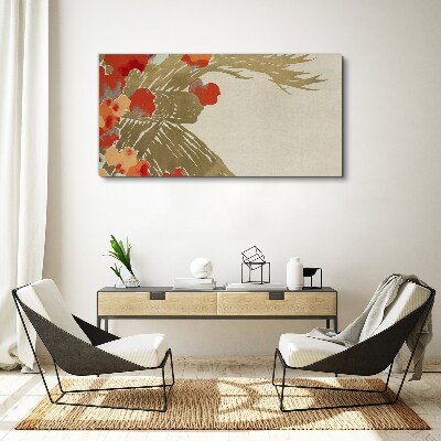 Tablou canvas Motiv floral in nuante calde