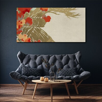 Tablou canvas Motiv floral in nuante calde