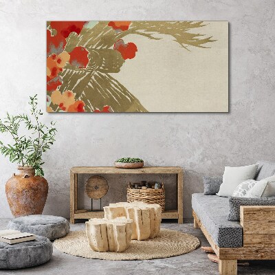 Tablou canvas Motiv floral in nuante calde