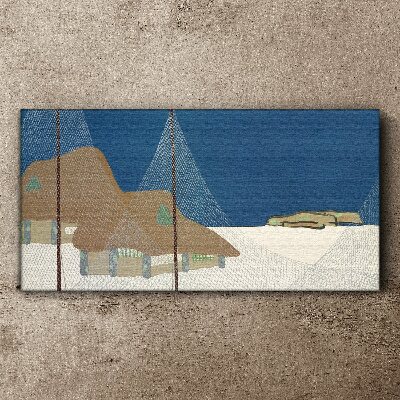 Tablou canvas Abstract Snow Hut Sky