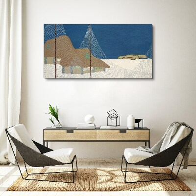 Tablou canvas Abstract Snow Hut Sky