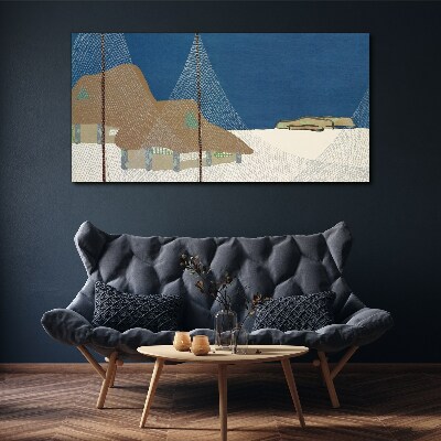 Tablou canvas Abstract Snow Hut Sky