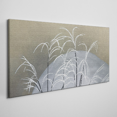 Tablou canvas Ierburi de iarnă pe fundalul muntelui