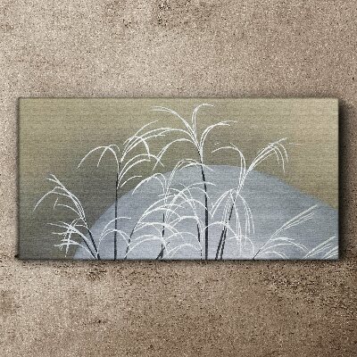 Tablou canvas Ierburi de iarnă pe fundalul muntelui