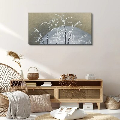 Tablou canvas Ierburi de iarnă pe fundalul muntelui