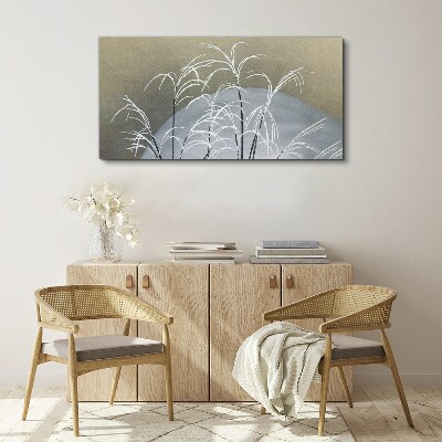 Tablou canvas Ierburi de iarnă pe fundalul muntelui