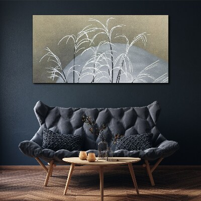 Tablou canvas Ierburi de iarnă pe fundalul muntelui