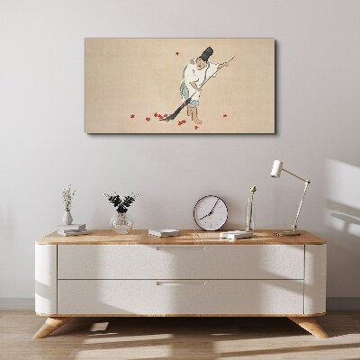 Tablou canvas Curățarea călugărului cu frunze