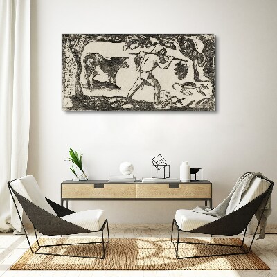 Tablou canvas Scenă pastorală cu vite