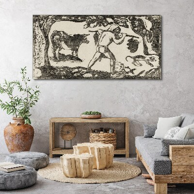 Tablou canvas Scenă pastorală cu vite