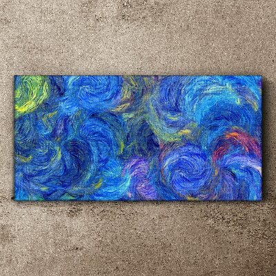 Tablou canvas Spirale albastre învolburate