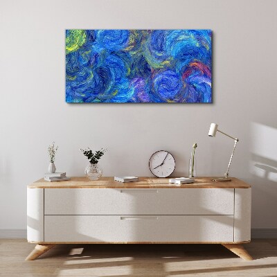 Tablou canvas Spirale albastre învolburate