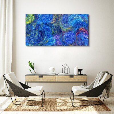 Tablou canvas Spirale albastre învolburate