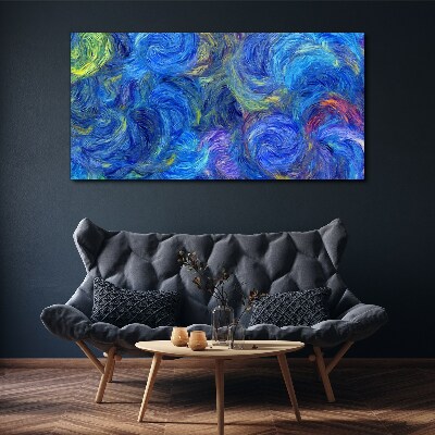 Tablou canvas Spirale albastre învolburate