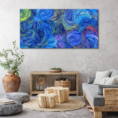 Tablou canvas Spirale albastre învolburate